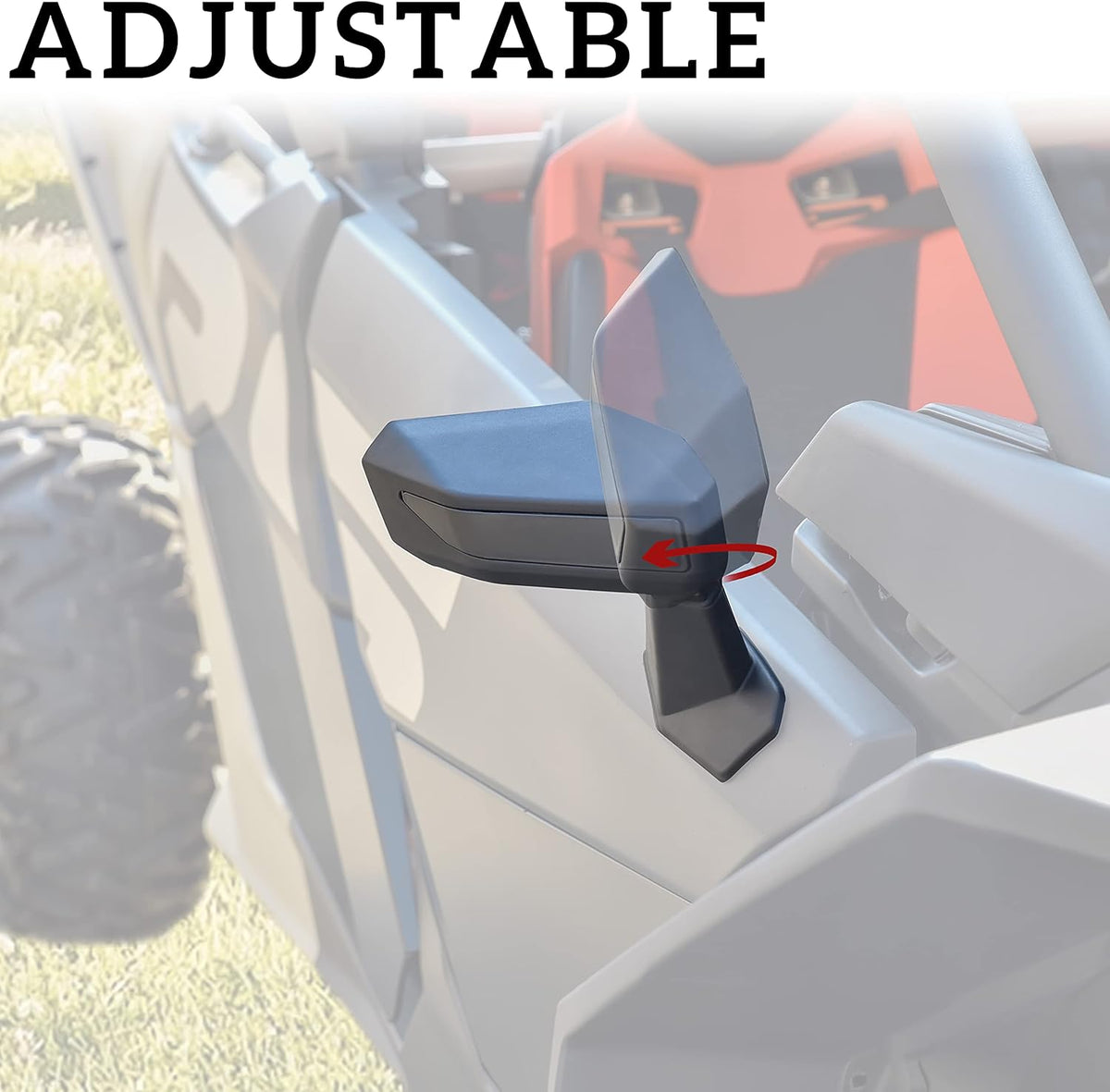 Folding Front Door Rear View Side Mirrors for Can-Am Maverick X3 / X3 MAX 2017-2021, 2PCS N393