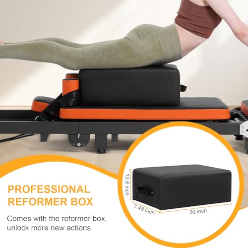 Foldable Pilates Reformer with Jump Board & Box T900641