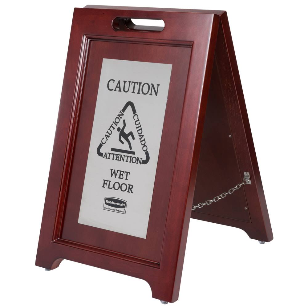 Brown & Brass 2-Sided CAUTION Sign B711190