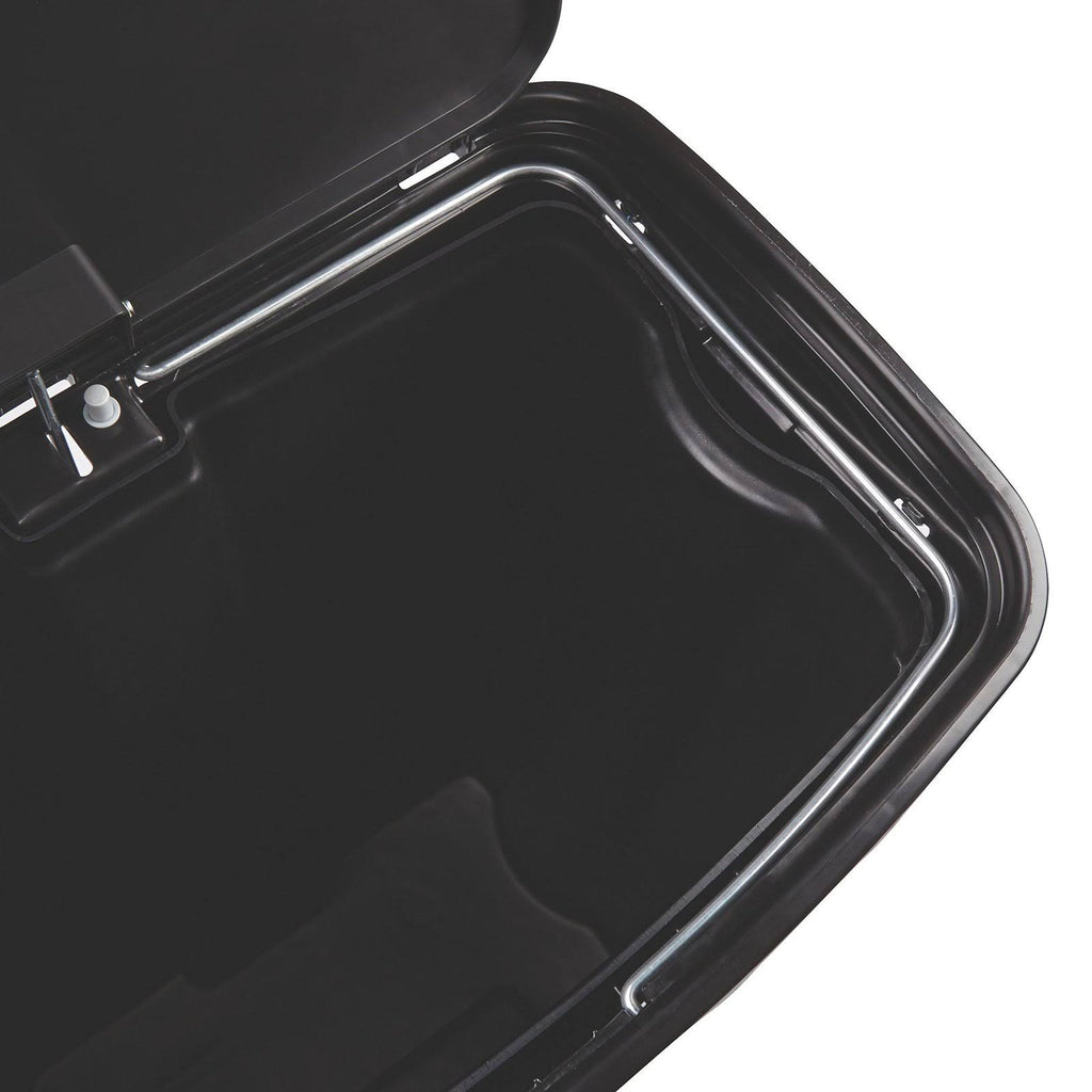 Black 18 Gal Plastic Step-On Trash Can C3912