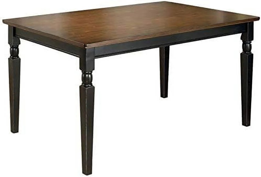 Solid Two-Toned Rectangular Dining Table W4553