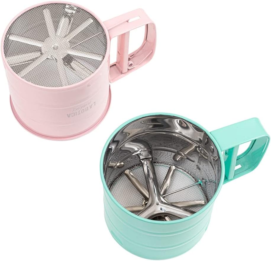 Pink Stainless Steel Hand-held Flour Sifter V12950