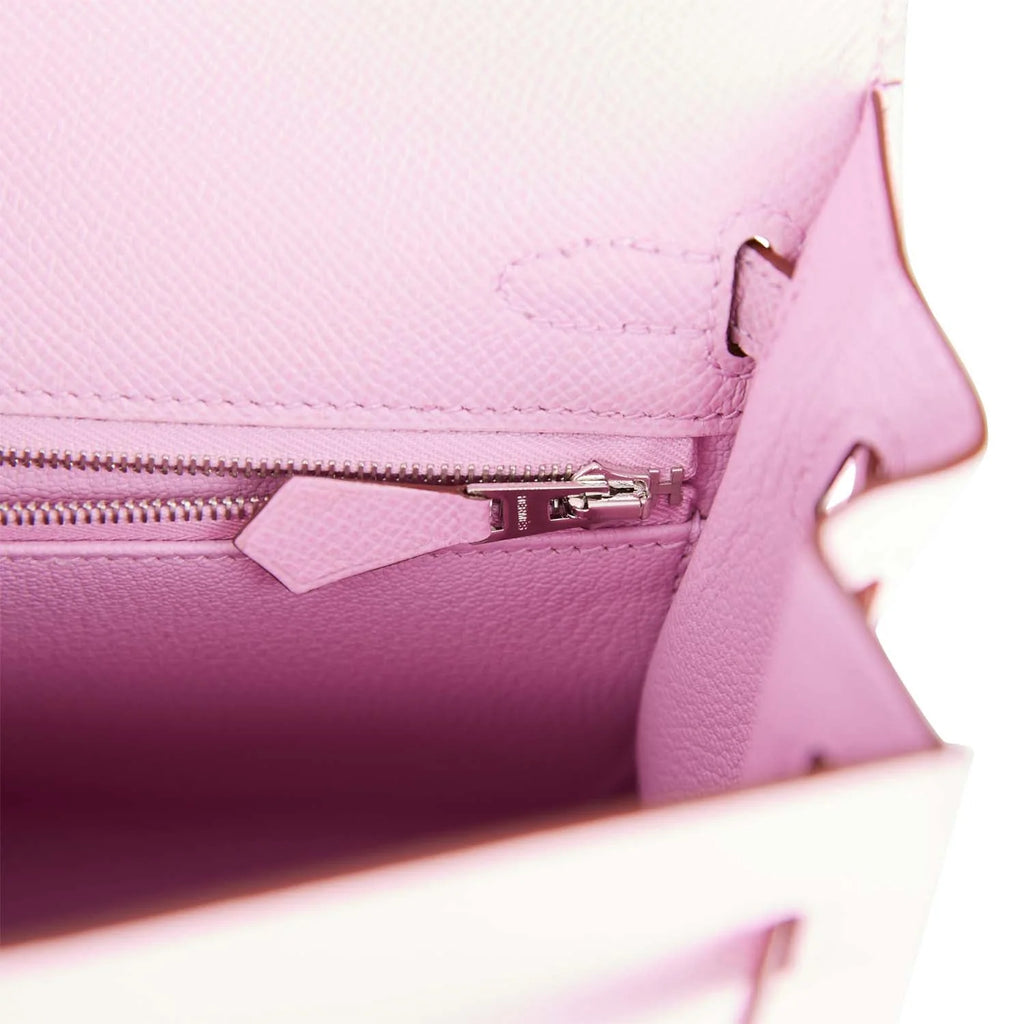 Mauve Sylvestre Epsom Palladium Hardware Kelly Sellier 25 N710