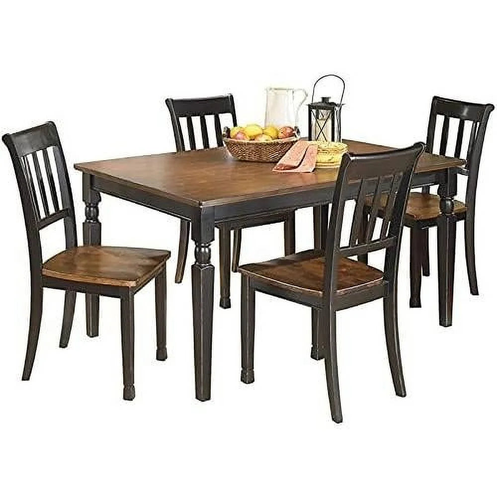Solid Two-Toned Rectangular Dining Table W4553