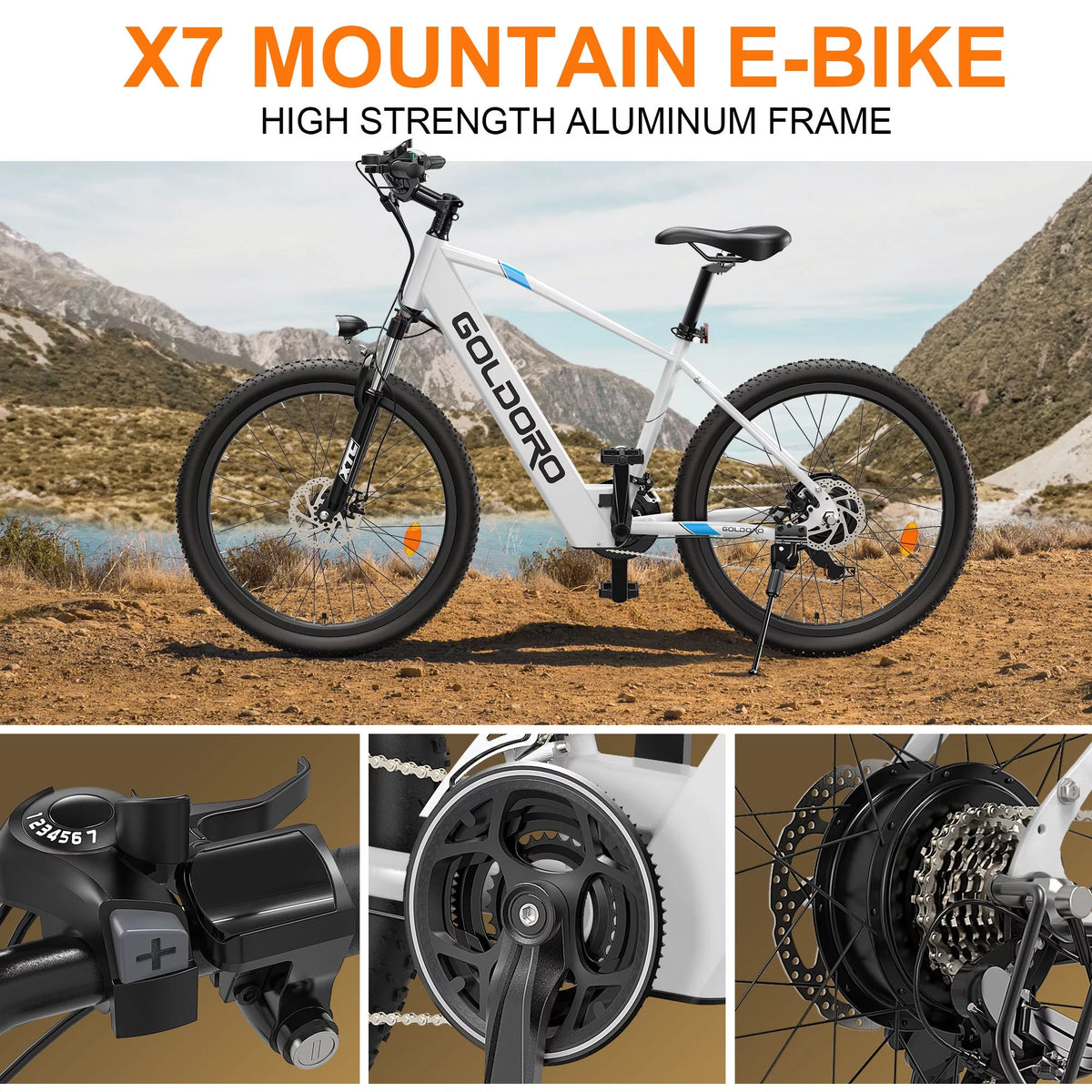 Electric Bike 26" Aluminum Alloy Mountain Bike 250W 21 Speed F503020