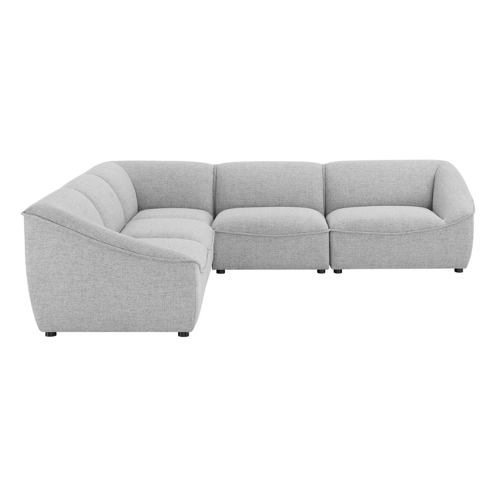 Light Gray 5-Piece Sectional Sofa O8670