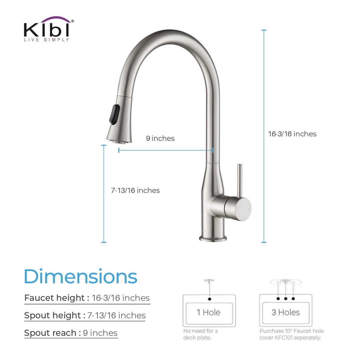 Chrome Pull Out Single Level Kitchen Faucet with Sprayer and Soap Dispenser F4931