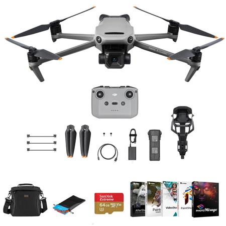 Mavic 3 Classic Drone with RC-N1 Remote Controller Bundle with Shoulder Bag, 64GB microSD Card, Landing Pad W3301