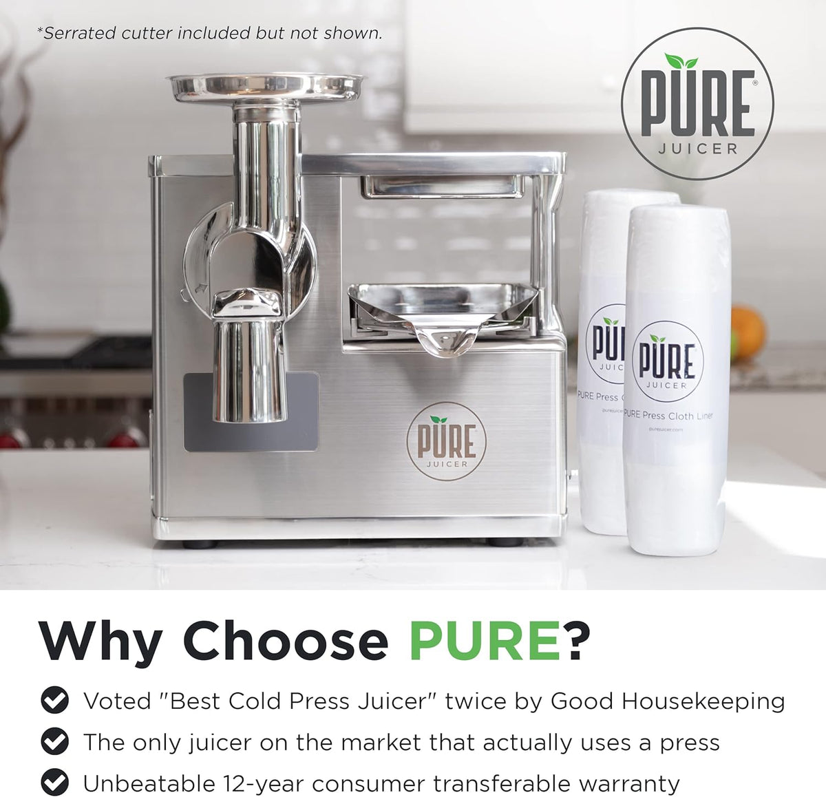 Two-Stage Juicer with Stainless Grinder and Hydraulic Press L733