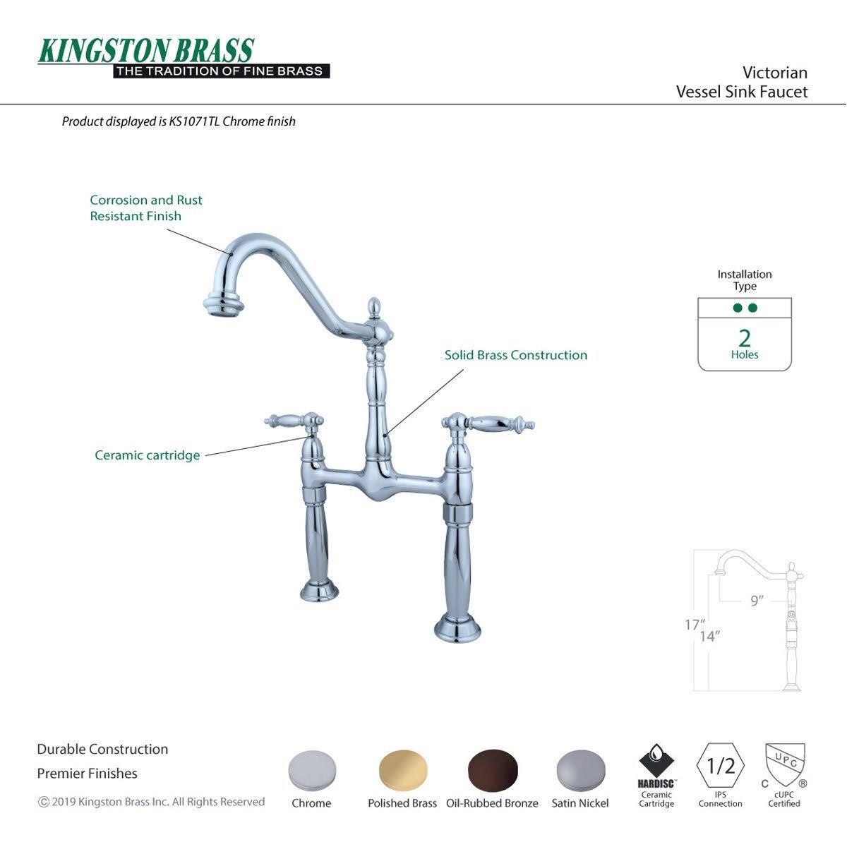Polished Brass Vessel Sink Faucet D25555