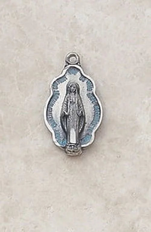Silver Blue Miraculous Medal J828997