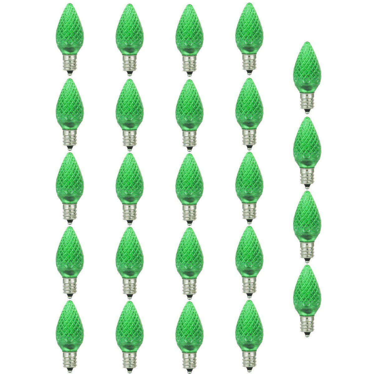 Green LED Decorative Light Bulbs 24 Pack W103418