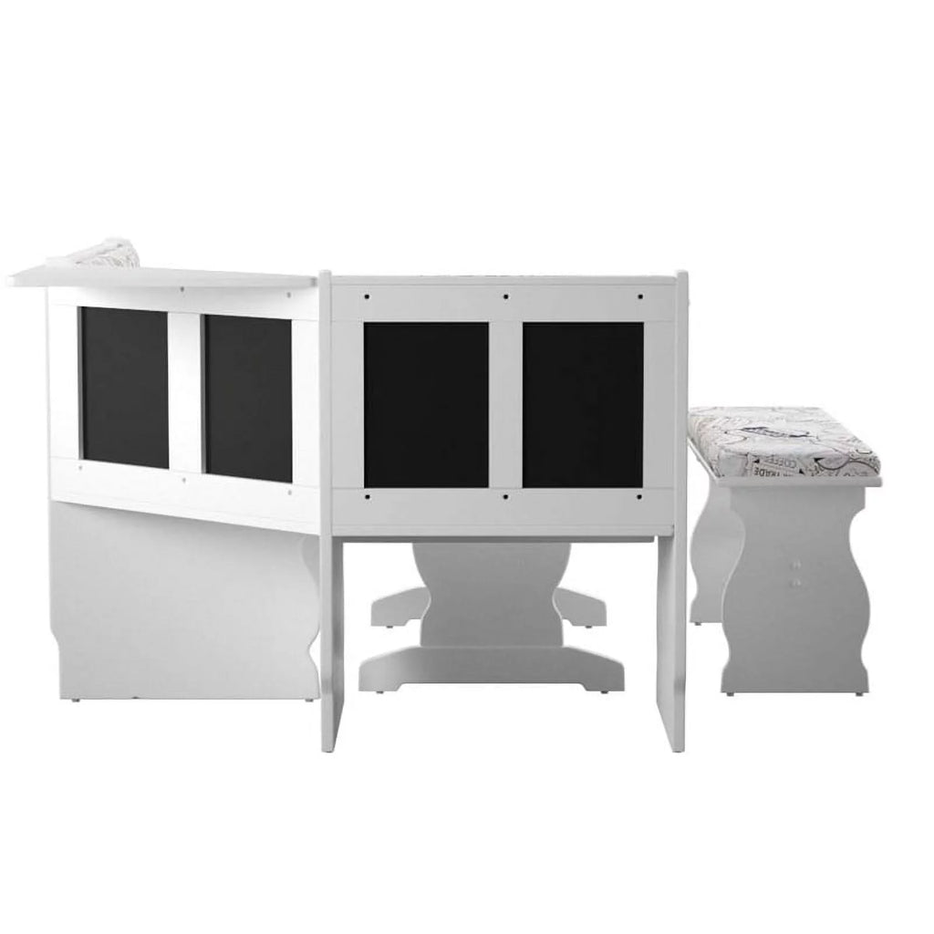White Wood Corner Dining Set Z1882