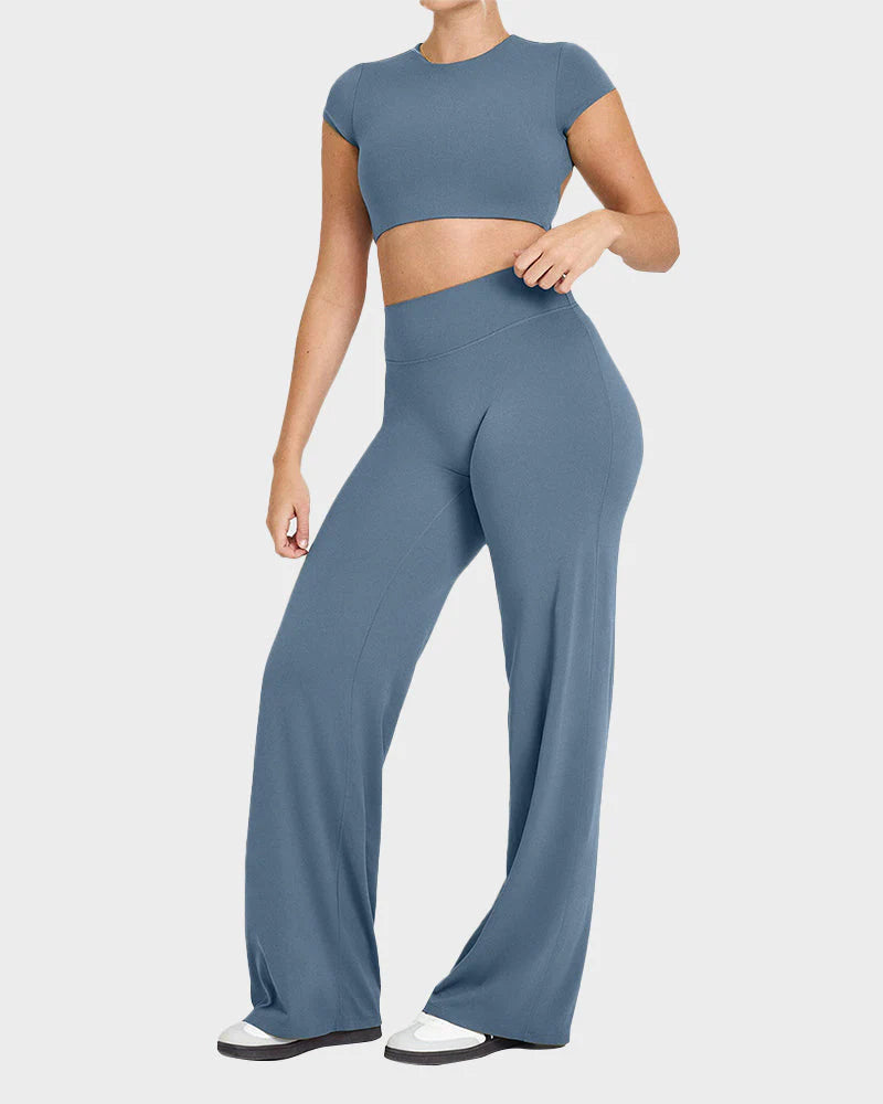 High-Waisted Wide-Leg Yoga Pants W808763