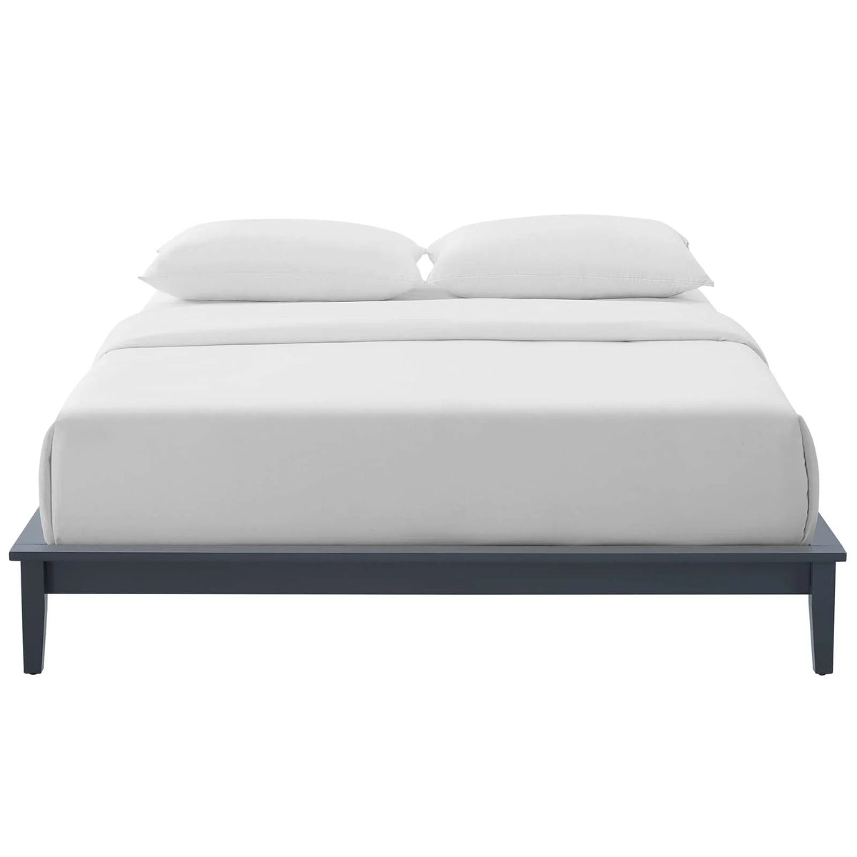 King Wood Platform Bed Frame in Gray D5554