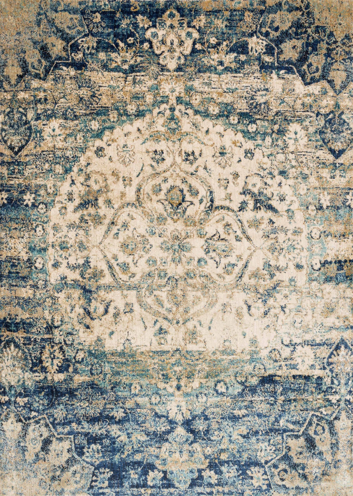 Blue Ivory Rug 6'7 x 9'2 Y775