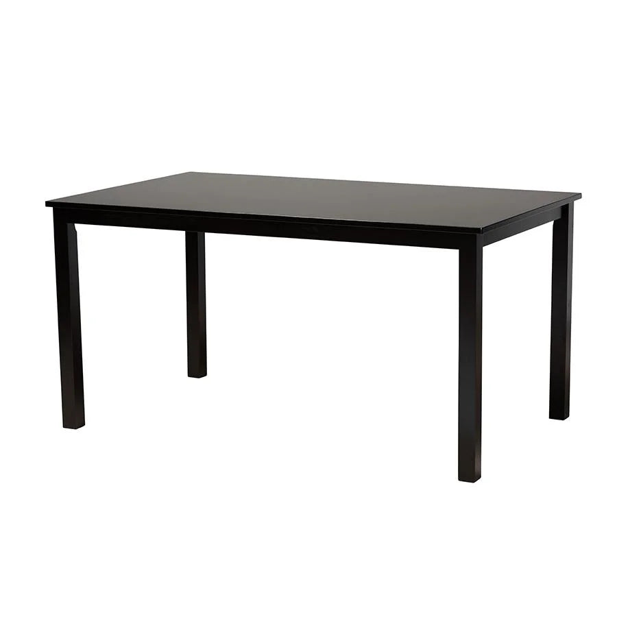 Grey Fabric and Dark Brown Wood 7-Piece Dining Set B28105