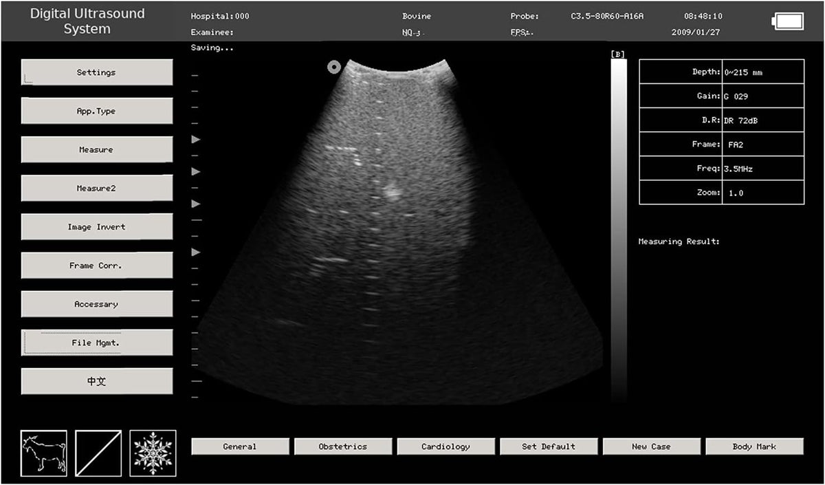 Veterinary Ultrasound Scanner with Convex and Rectal Linear Probe L361851