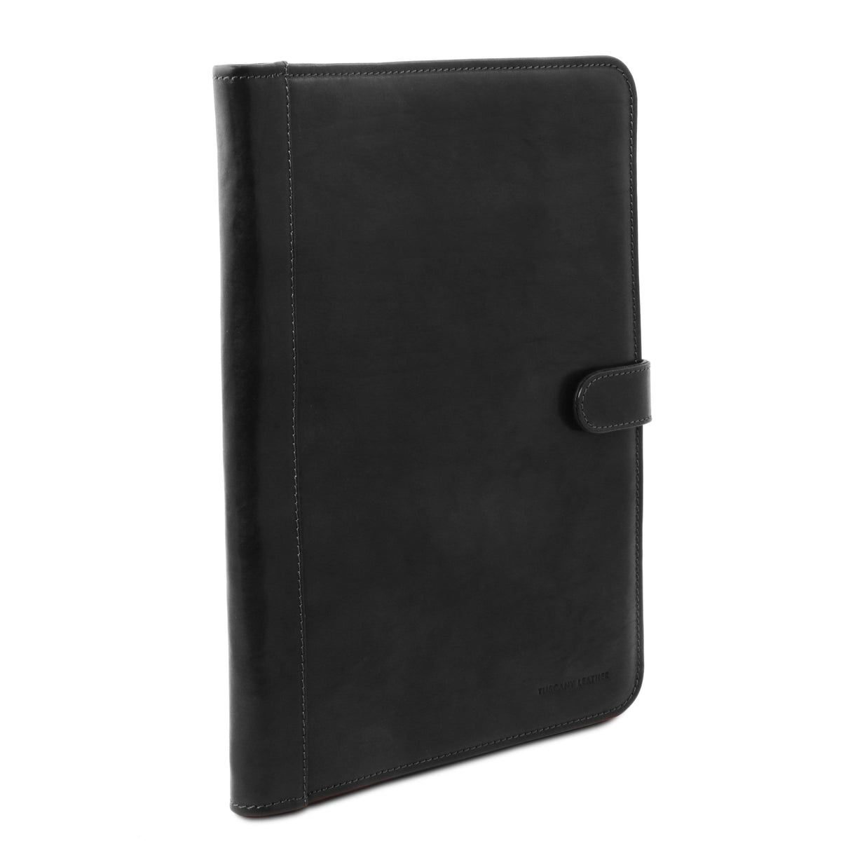 Brown Leather Document Case with Button Closure S5065
