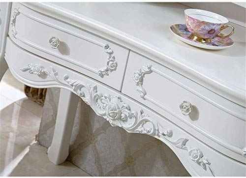 Solid Carved Dressing Vanity Table with Stool T508