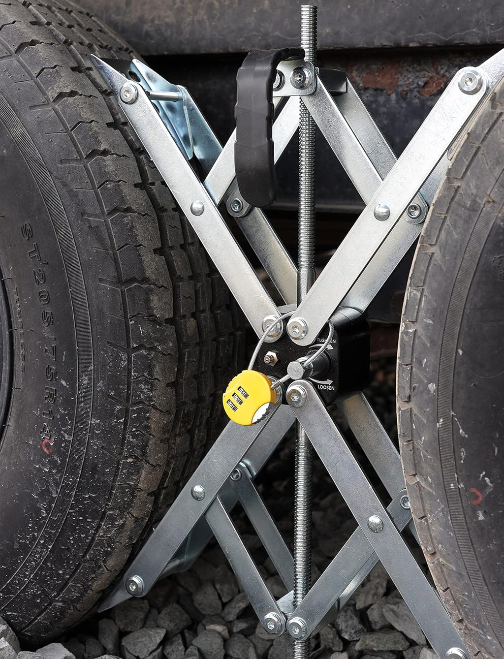 2 Pack XL Wheel Chock with Lock for RV Travel Trailer Camper Tire G4299