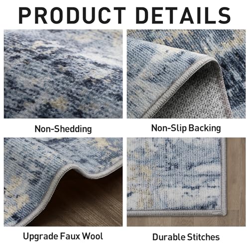 9x12 Washable Abstract Area Rug B460451