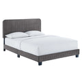 Queen Channel Tufted Performance Velvet Platform Bed K74611