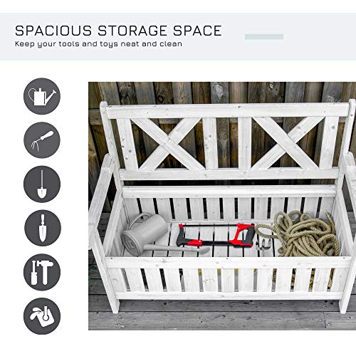 Wooden Storage Bench with Storage Box P4389
