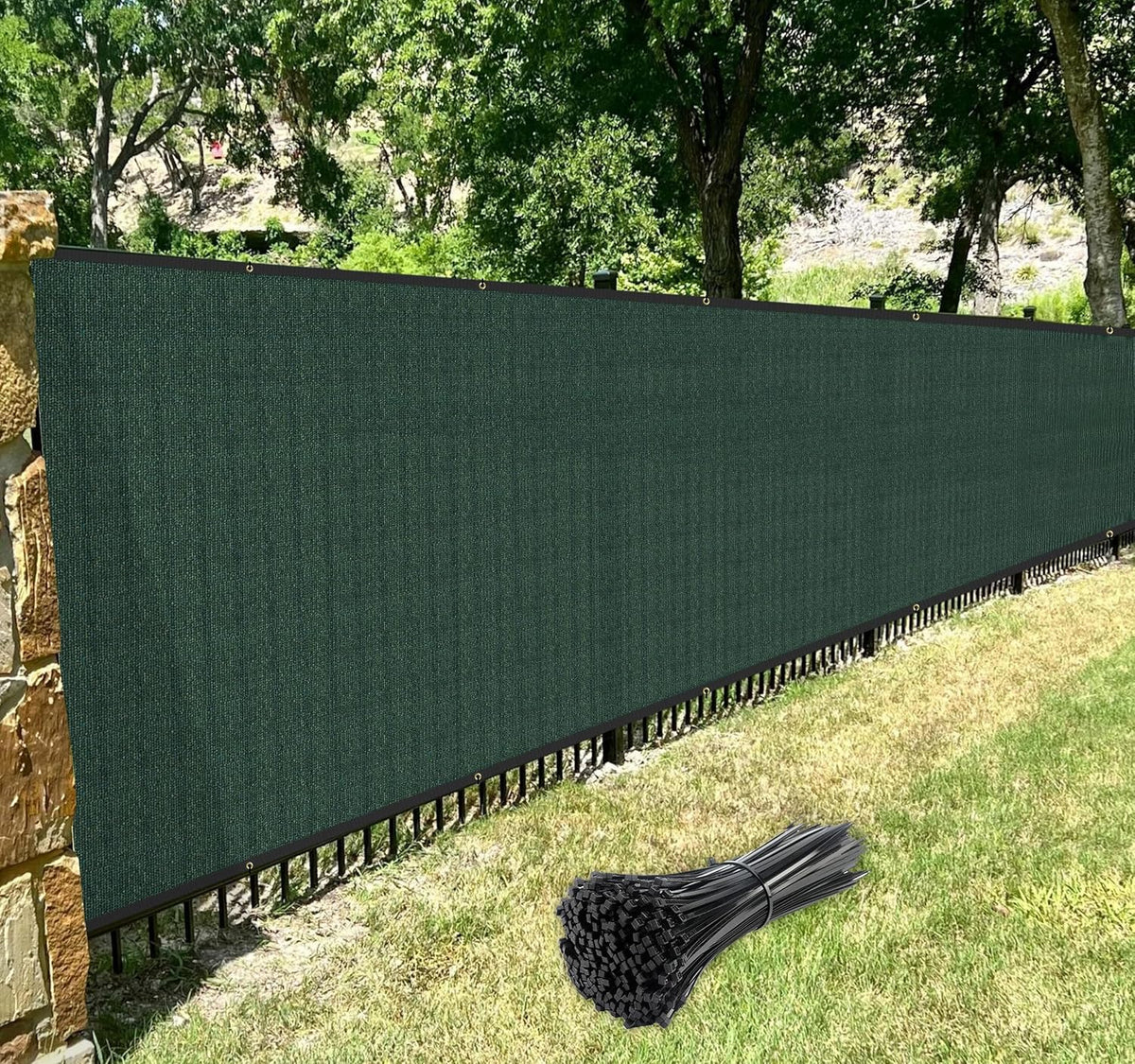 Green Heavy Duty Privacy Fence Screen 5' x 26' I434315