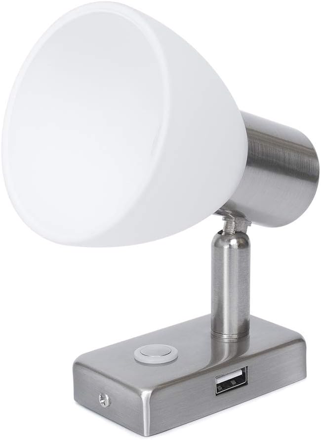 12V LED Reading Light with USB Port Touch Switch Dimmable Warm Two Pack I948715