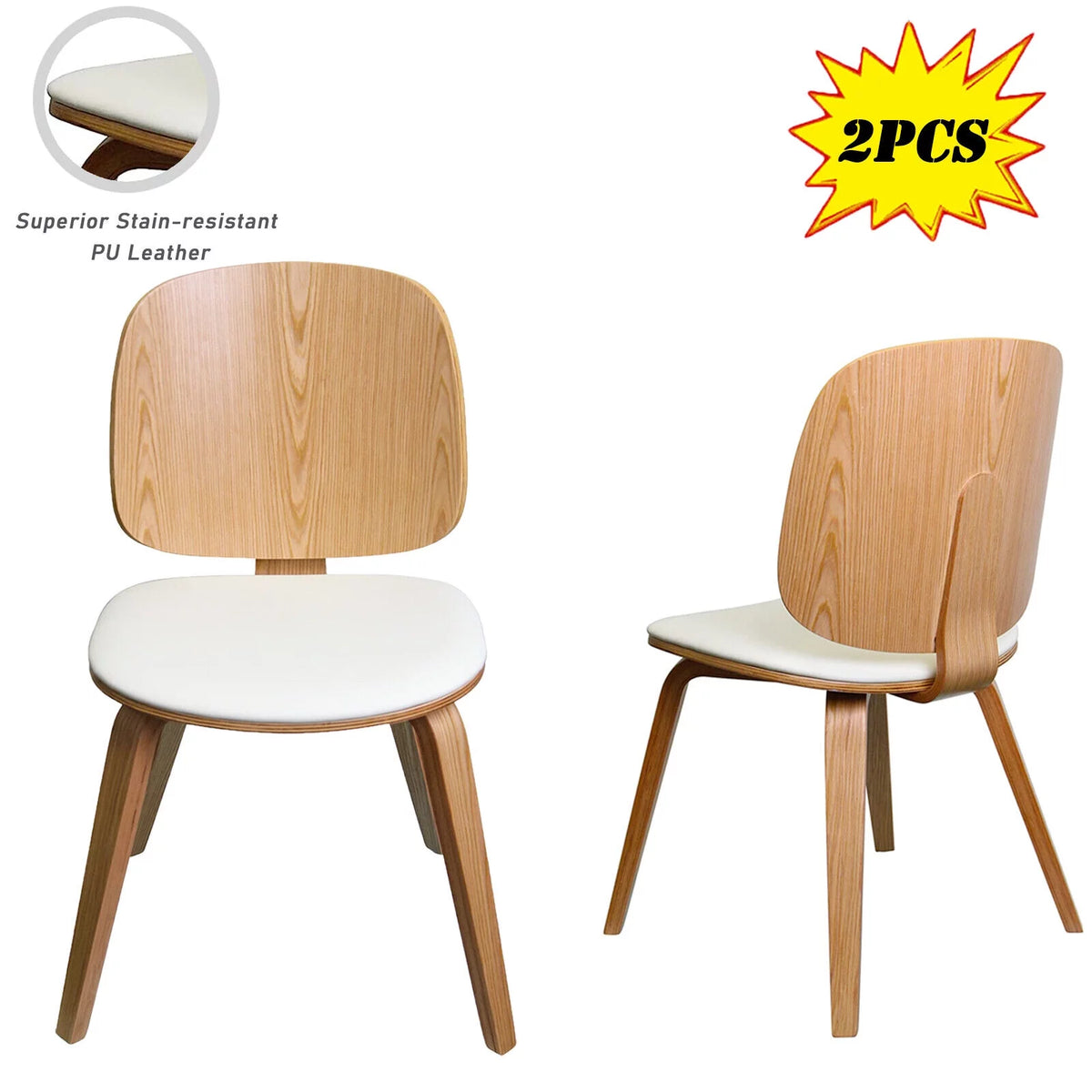 Set of 2 Wooden Dining Chair with Cushion Z9591