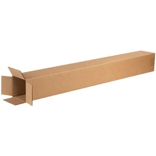 Tall Corrugated Boxes 4x4x40 Kraft 25 Bundle F223