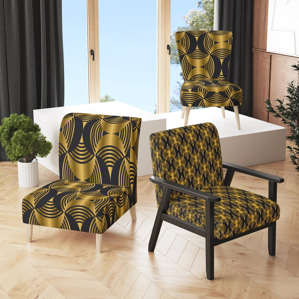 Upholstered Mid-Century Accent Chair F565