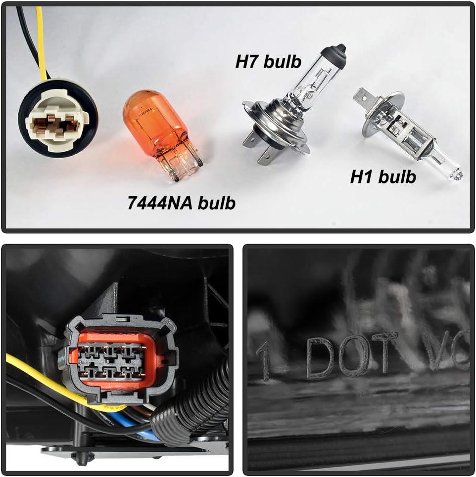 Black Housing Smoke Lens LED DRL Projector Headlights Z7464