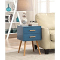 Blue 2-Drawer End Table V46846