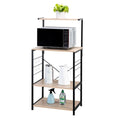 4 Tier Oak Baker's Rack with 4 Hooks D40155