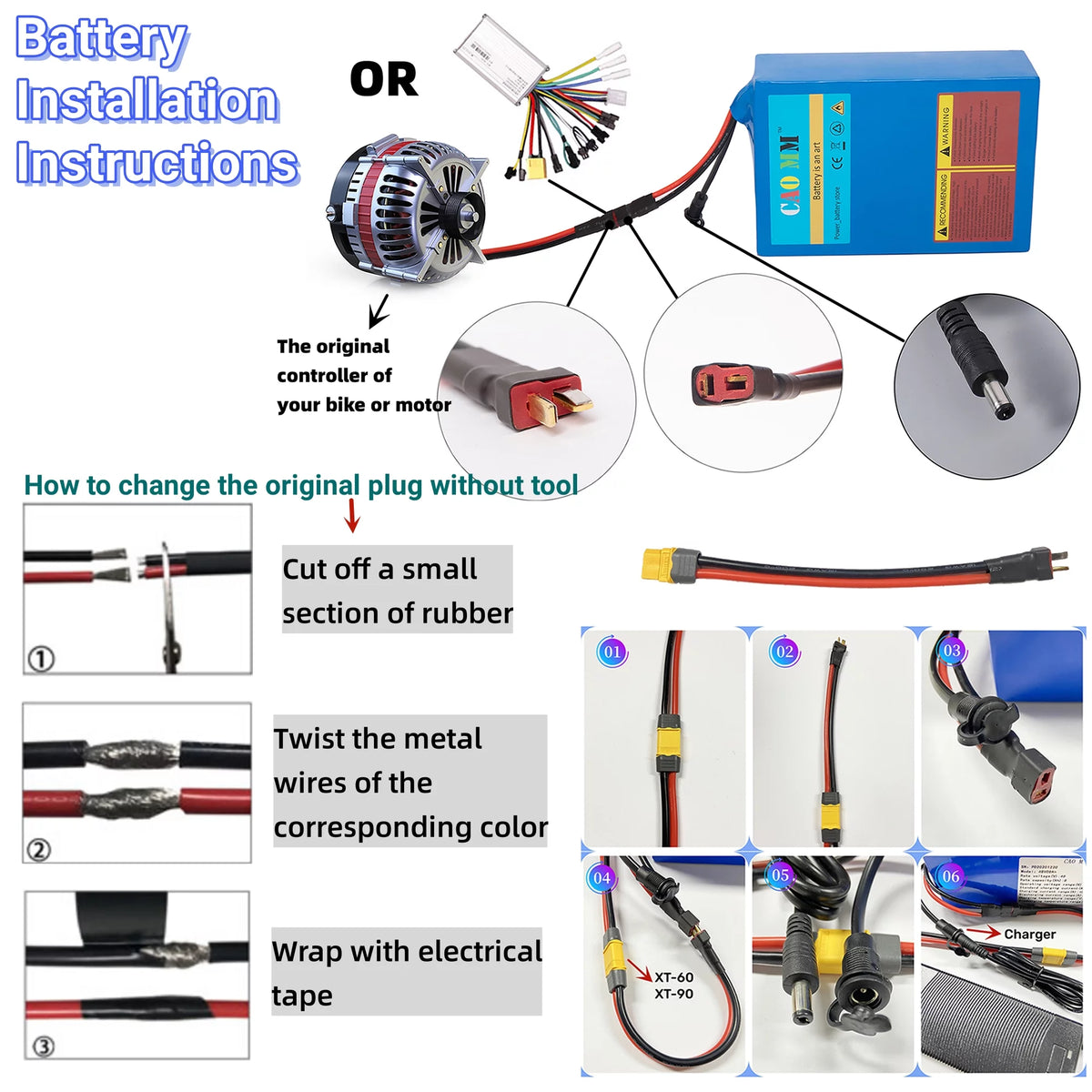 48V 8Ah Lithium Ebike Battery with Charger W458