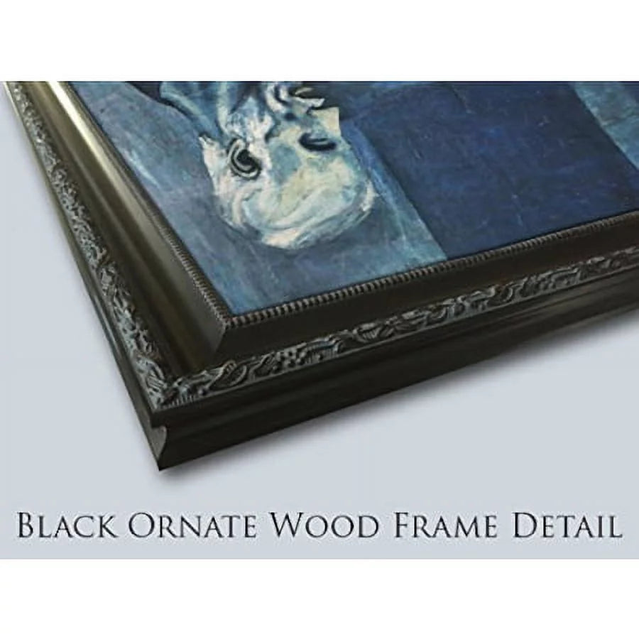 18x13 Black Ornate Wood Framed Art Print S4734
