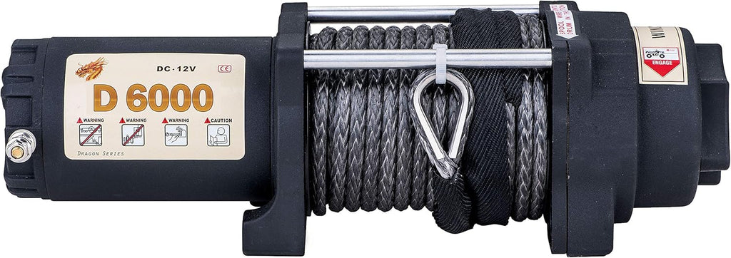 6000lb 12V Winch with Synthetic Rope and Wireless Remote Control Y753