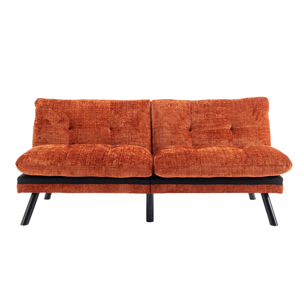 Orange Convertible Sofa Bed N584
