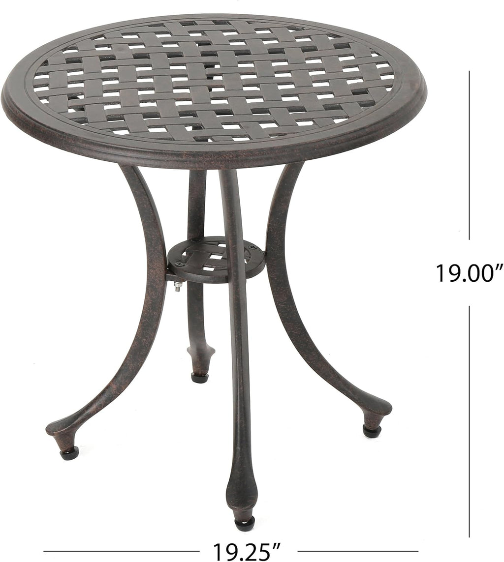 Bronze Finished Cast Aluminum Side Table R579