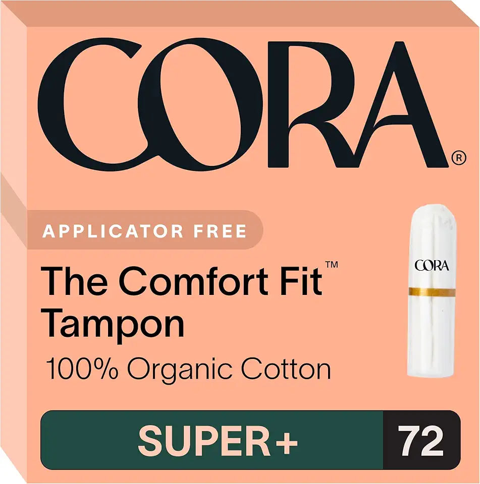 100% Organic Cotton Unscented Non-Applicator Tampons 72 Count O51400