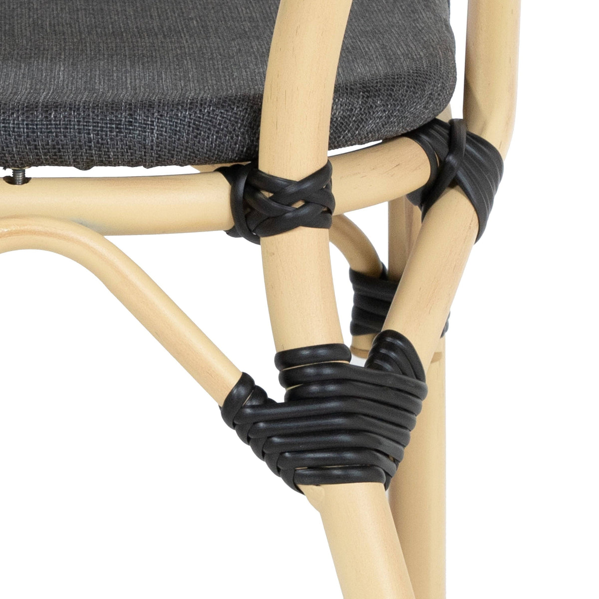Natural Tone Patio Side Chairs Set of 2 H954