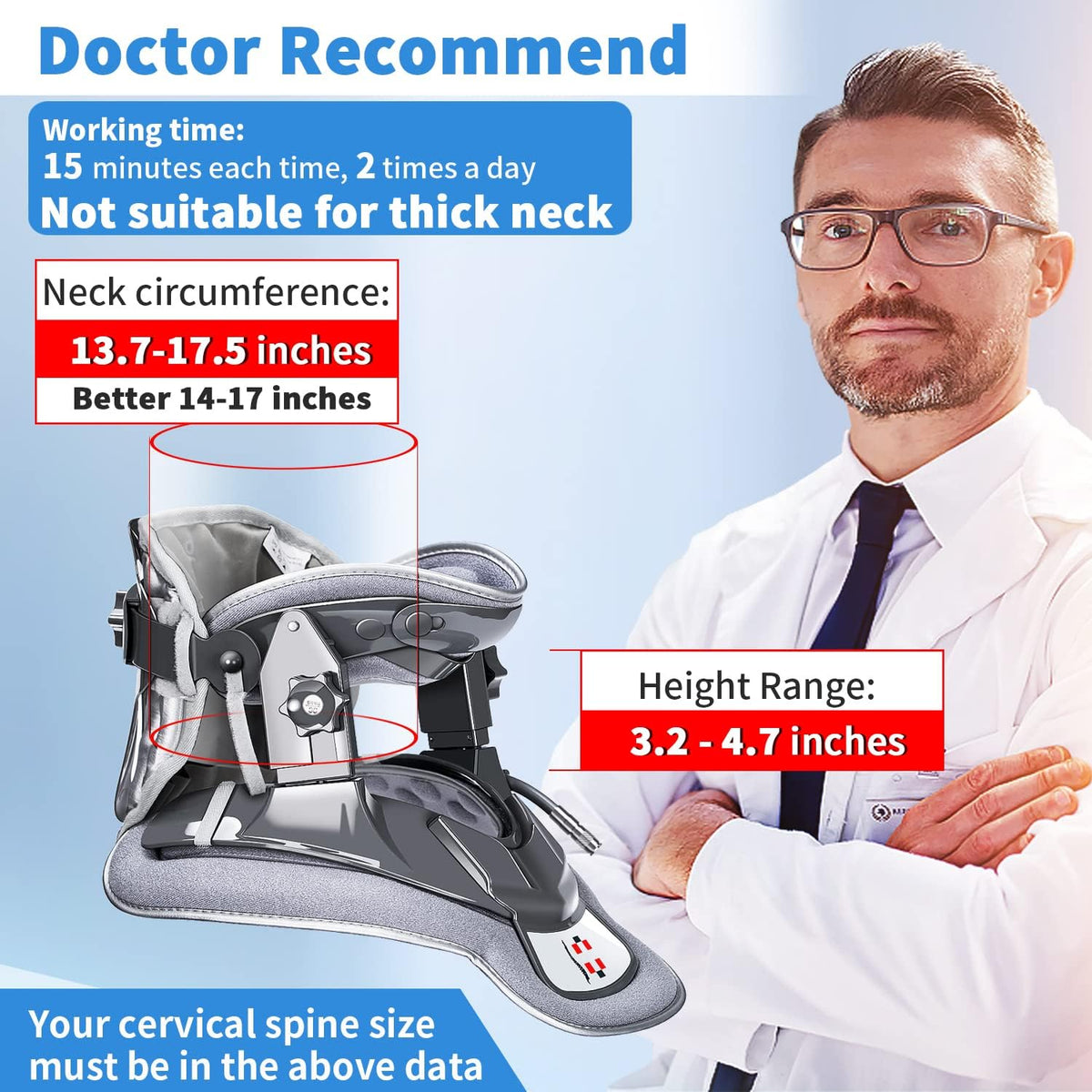 Cervical Neck Traction Device with Airbag Support E7103