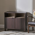 Brown 2-Shelf Faux Wood Cabinet Q581398