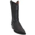 Leather Ostrich Quill Print Cowboy Boot D4226