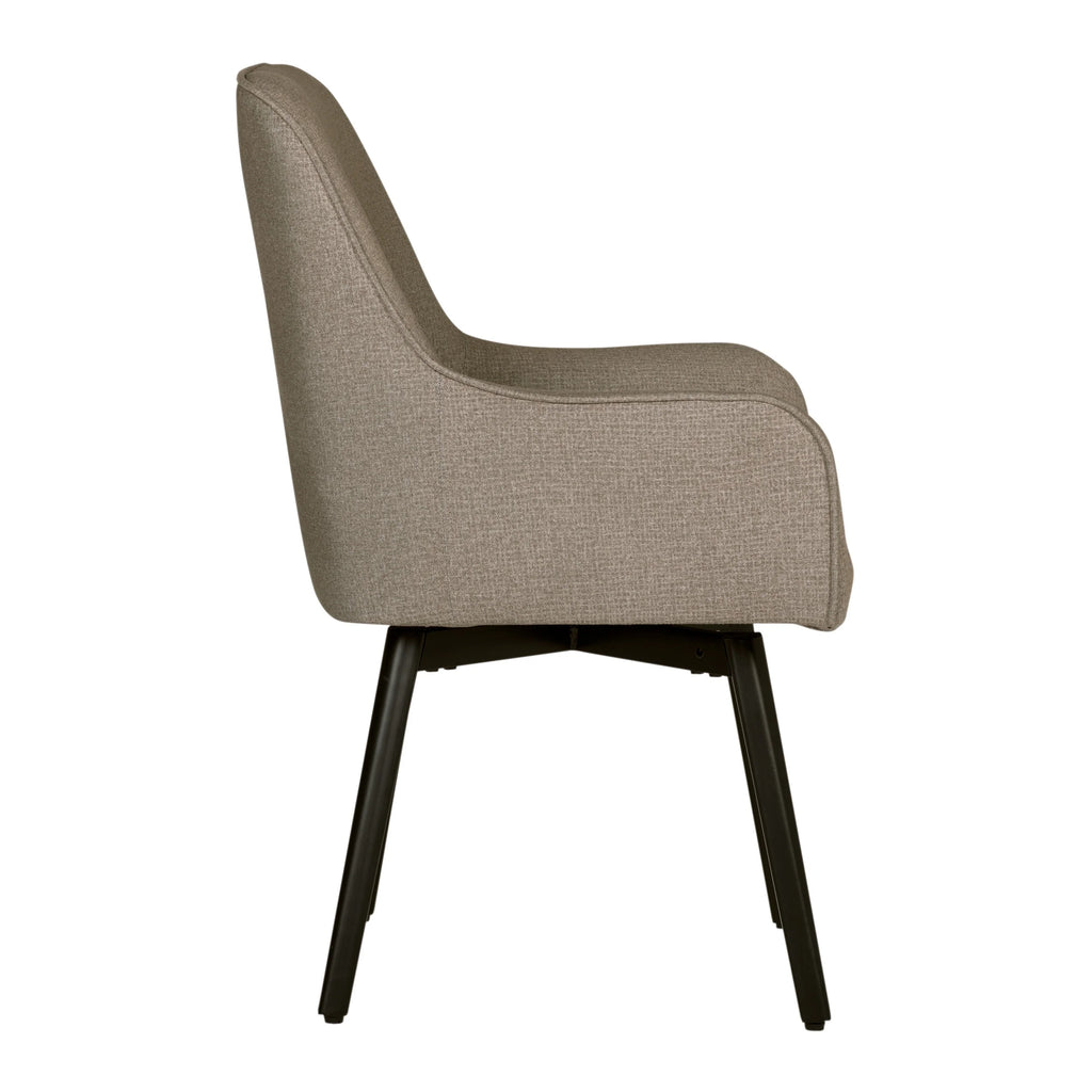 Black Camel Fabric Swivel Chair with Arms G84163