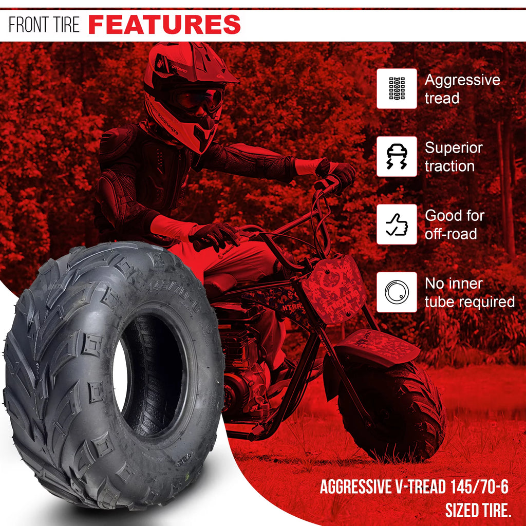 145/70-6 Front Tire with V-Tread All Terrain U54859