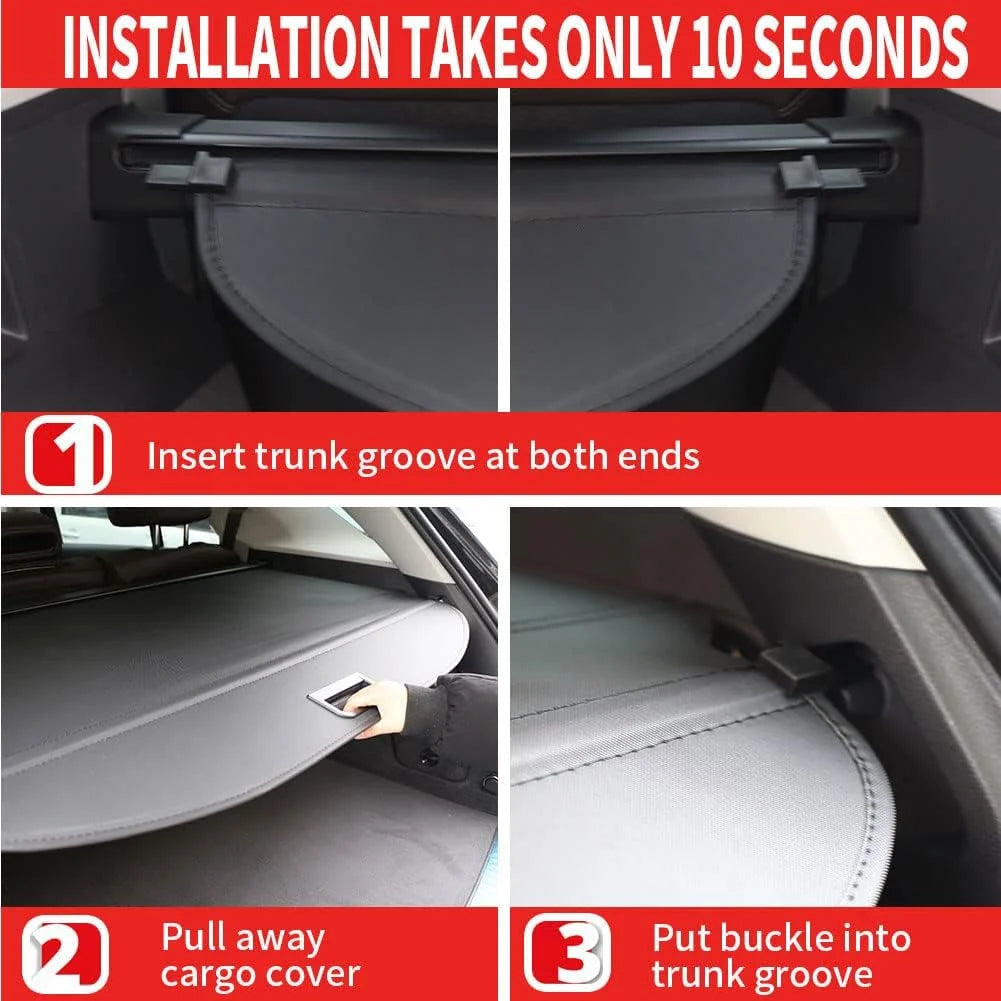 Retractable Cargo Cover for Subaru Crosstrek Impreza, Black L51621