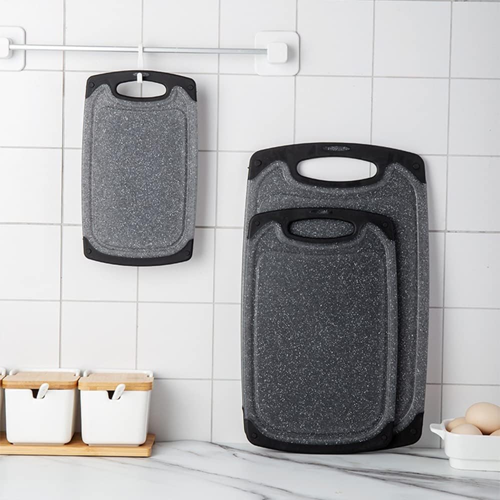 Set of 3 Cutting Boards with Juice Grooves & Carrying Handle B88183